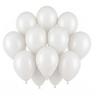 Beyaz Renk Lateks Pastel Balon (30 cm) - 12 Adet