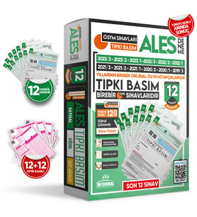 2024 ALES ÖSYM Tıpkı Basım Çıkmış Soru Kitapçıkları TG D. Çözümlü 12li DENEME Paketi
