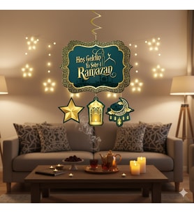 33x130 cm Hoşgeldin Ramazan Süs Sarkıt - Dekoratif Kapı Süsü