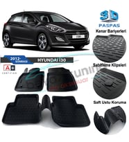 Hyundai İ30 Havuzlu 3D Paspas Niken Siyah 2013-2016