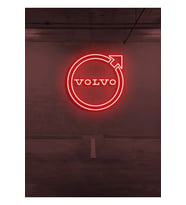 Rent A Carlara Özel VOLVO Logo Neon Tabela