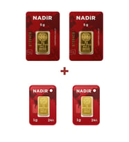 Nadir Gold 24 Ayar 12 Gram Külçe Altın (2 Adet 5 Gram Külçe Altın + 2 Adet 1 Gram Külçe Altın )