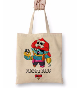 Brawl Stars Pırate Gene Bez Çanta Uzun Saplı