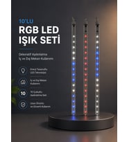 Kayan Yıldız Efektli Rgb Led Işık Seti İç Dış Mekan Kullanımı
