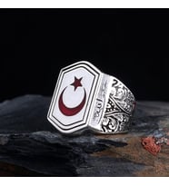 AYYILDIZ MODEL ALLAH YAZILI 925 AYAR GÜMÜŞ YÜZÜK