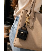 Siyah Mini Çanta Charm Anahtarlık Çanta Aksesuarı & iPod Tarzı Mini Cüzdan Charm