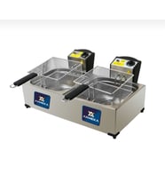 Armeka 8 8 Litre Çiftli Elektrikli Kapaklı Sanayi Tipi Fritöz Makinesi Patates Kızartma Makinası Büfe Tipi