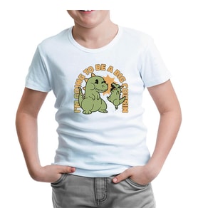 Dinosaurs Family Big Cousin Beyaz Çocuk Tshirt