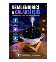 USB Bağlantılı Mini Hava Nemlendirici Projektör Işıklı Aroma Difüzörü