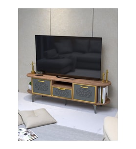 Tv Sehpası Mira 5030 Atlantik Gold 160 Cm 35 Cm 50 Cm