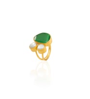 Kadir Jewellery 22 Ayar Altın Kaplama Kadın Zirkon Taşlı Yüzük-El İşçiliği Ve Özel Tasarım