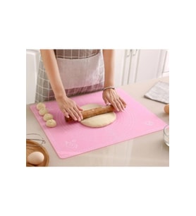 50 x 40 cm Silikon Hamur Açma Matı Ölçekli Yapışmaz Kaymaz Mat Erişte Mantı Hamuru Altlığı Silpat (Karışık)
