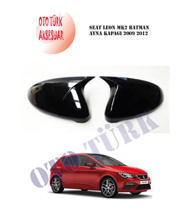 Seat Leon Mk2 Yarasa Batman Ayna Kapağı 2009 2012 Makyajlı Kasa (Siyah)