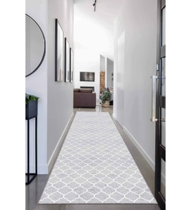 Gri Kaymaz Fas Desen Kesme Rulo Özel Ölçülü Yolluk AR249
