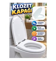 Universal Klozet Kapağı – Kaydırmaz Destekli Kolay Temizlenebilir Banyo Aksesuarı