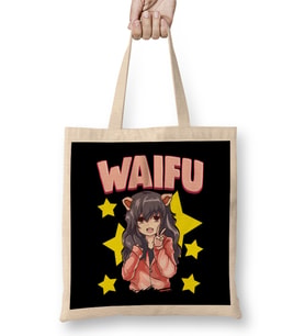 Waifu Anime Girl Japanese Cute Manga Kawaii Senpai Bez Çanta Uzun Saplı