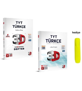3D Yayınları Tyt Video Destekli Türkçe Defter ve Soru Bankası Seti
