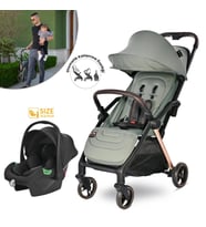Lorelli Loret Otomatik Katlanan Kabin Boy & Travel Set Bebek Arabası - Green (Standart)