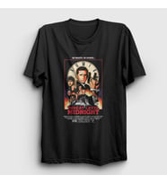 Presmono Unisex Siyah Threat Level Dizi The Office T-Shirt 346372tt
