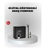 Mey İthalat® Dijital Ekranlı Şarjlı Hava Kompresörü 150 PSI Güçlü Motorlu
