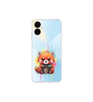 Tecno Camon 19 Neo ile Uyumlu Splash Tilki Tasarımlı Şeffaf Silikon Kılıf