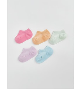 LCW baby Pembe Basic Kız Bebek Patik Çorap 5'li