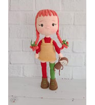 Uzun Çorap Pippi ve Maymunu Amigurumi Organik Oyuncak