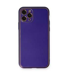 Apple İphone 11 Pro Kılıf Coco Deri Silikon Kapak - Mor