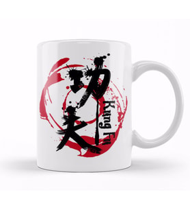 Kung Fu Chinese Kung Fu Kupa Bardak Porselen