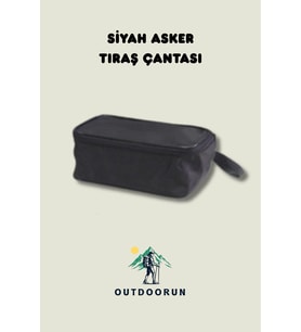 Siyah Asker Tıraş Çantası