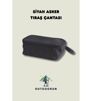 Siyah Asker Tıraş Çantası