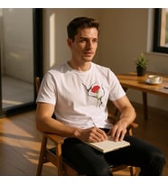 Deprem Baskılı T-Shirt (Beyaz)