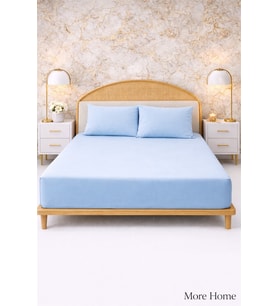MORE  HOME ÇİFT KİŞİLİK LASTİKLİ ÇARŞAF  Mavi