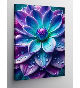 Kanvas Tablo Mor Lotus Çiçeği