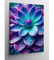 Kanvas Tablo Mor Lotus Çiçeği