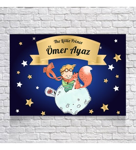Küçük Prens Temalı Doğum Günü Afişi