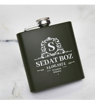 İsim ve Tarihe Özel Çelik İçki Matarası 6 Oz Yeşil