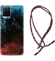 Vivo Y11S Y21S Y20 Y20S Y70 Kılıf Boyun Asklı Rasta Silikon Red Blue Black Abstact 1386