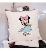 Bebek Minnie Mouse Tasarımlı Yastık Kişiye Özel