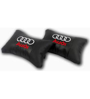 Fox Audi Araca Özel Nakışlı Oto Deri Boyun Yastığı