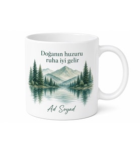 Bolu Doğa Molası Temalı İsimli Kupa Bardak Kişiye Özel Hediye