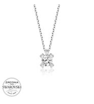 Swarovski Taşlı Gümüş Tektaş Bayan Kolye