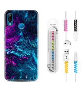 Huawei P20 Lite Mate 10 20 Lite Pro P40 Lite KılıfKablo Koruma Spiral Silikon Explosive 1734