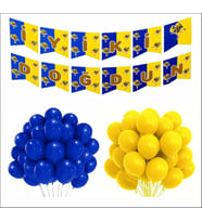 Taraftar Sarı Lacivert 20 Balon + Banner