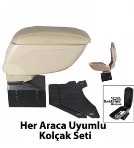 Sürgülü Ara Kolçak Kol Dayama Sport Tip Lüks Bej