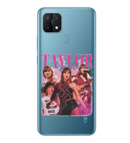 Oppo A15 / A15S Uyumlu Taylor Swift Desenli Şeffaf Telefon Kılıfı
