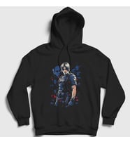 Presmono Unisex Siyah Leon Kennedy Resident Evil Kapüşonlu Sweatshirt 435821tt