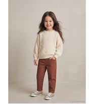 LCW Kids Kahverengi Puantiyeli Kız Çocuk Gabardin Pantolon