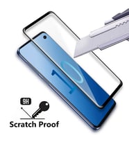 Samsung Galaxy S10E Uyumlu Zore Kenarları Kırılmaya Dayanıklı Cam Ekran Koruyucu (Siyah)