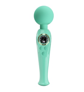 OdinsShop USB Şarjlı Led Göstergeli Klitoris Uyarıcılı Bayan Masaj Vibratör Turkuaz